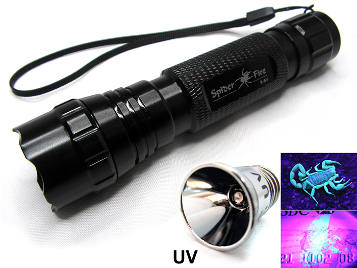 Spiderfire UV LED Torch Flashlight f/Scorpion Nocturnal