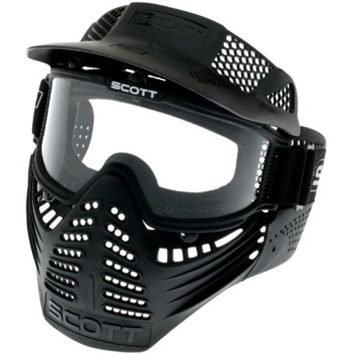 Full Face Wargame Mask Protect w/Detachable Lens Goggle