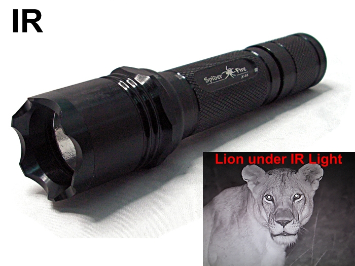 Spiderfire IR NVD Night Vision Flashlight Torch+CR123A