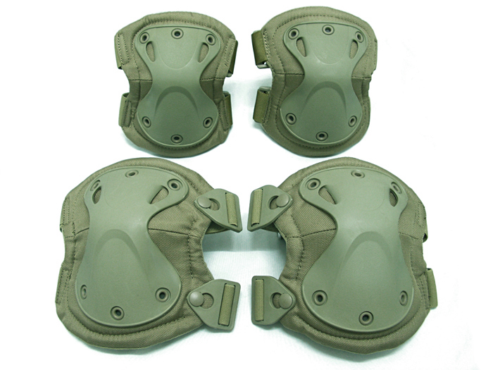 Tactical Airsoft Assault Knee& Elbow Protective Pads OD