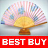 5x Chinese Silk Bamboo Handcraft Folding Hand Wavy Fans