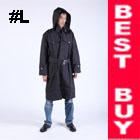 Grey Wet ACU Waterproof Hooded Poncho Raincoat Trenchcoat