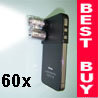 60x Optical Zoom Microscope Camera Lens for iPhone 4 4S