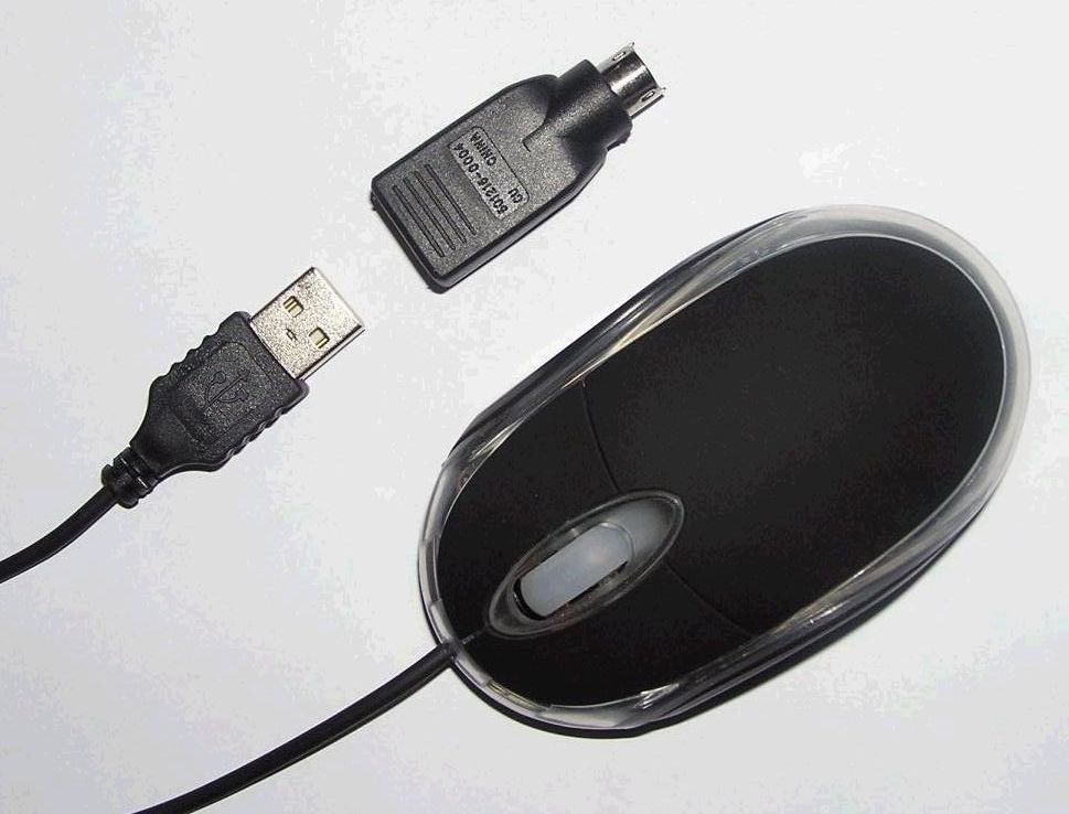 PC Laptop Black Flashy USB PS/2 Optical Mouse #3