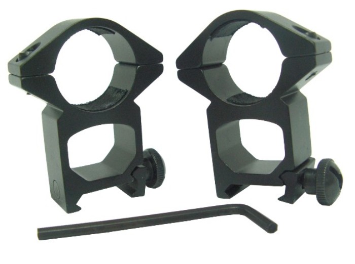 1" 25mm Pair of High See Through Weaver Scope Mounts